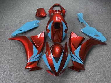 Rojo Brillante & Azul Claro 12-16 Honda CBR1000RR Carenado