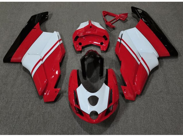 Rojo Brillante & Blanco 03-04 Ducati 749 999 Carenado Rojo Brillante & Blanco 03-04 Ducati 749 999 Carenado