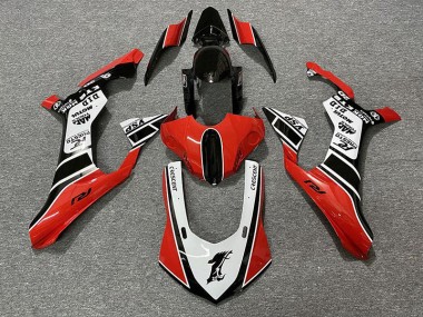 Rojo Brillante & Blanco 15-19 Yamaha R1 Carenado