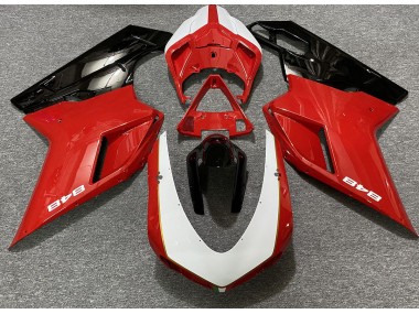 Rojo Brillante & Blanco (Etiqueta 848) 07-14 Ducati 848 1098 1198 Carenado