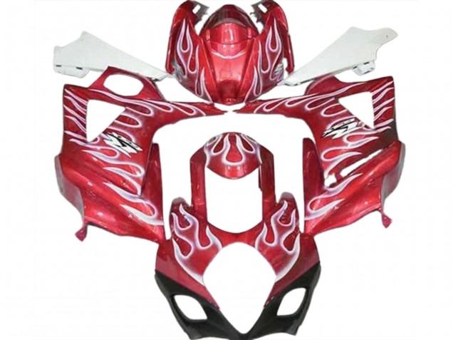 Rojo Brillante & Blanco Llama 07-08 Suzuki GSXR 1000 Carenado Rojo Brillante & Blanco Llama 07-08 Suzuki GSXR 1000 Carenado