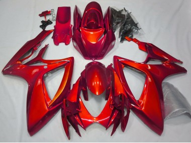 Rojo Brillante Liso 06-07 Suzuki GSXR 600-750 Carenado