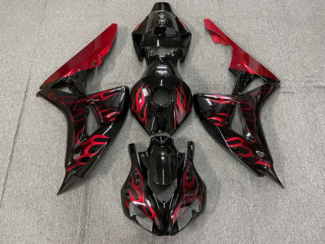 Rojo Brillante Llama 06-07 Honda CBR1000RR Carenado Rojo Brillante Llama 06-07 Honda CBR1000RR Carenado