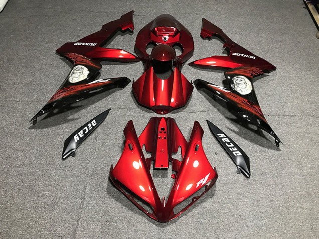Rojo Brillante & Logotipos 04-06 Yamaha R1 Carenado Rojo Brillante & Logotipos 04-06 Yamaha R1 Carenado