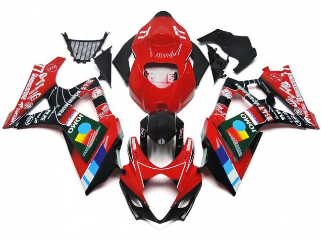 Rojo Brillante Multicolor 07-08 Suzuki GSXR 1000 Carenado Rojo Brillante Multicolor 07-08 Suzuki GSXR 1000 Carenado