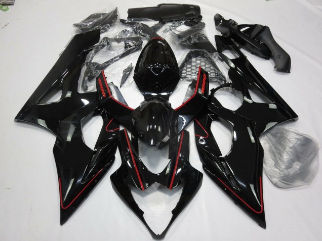 Rojo Brillante & Negro 05-06 Suzuki GSXR 1000 Carenado Rojo Brillante & Negro 05-06 Suzuki GSXR 1000 Carenado