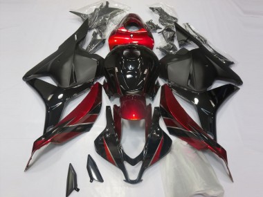Rojo Brillante & Negro 09-12 Honda CBR600RR Carenado