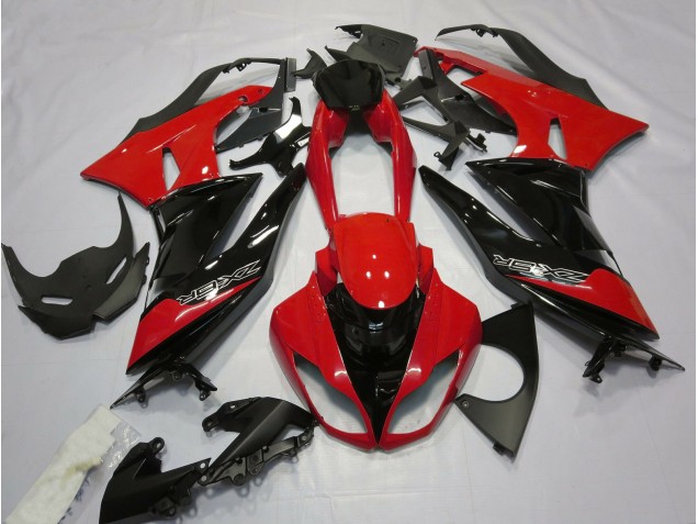 Rojo Brillante & Negro 09-12 Kawasaki ZX6R Carenado Rojo Brillante & Negro 09-12 Kawasaki ZX6R Carenado