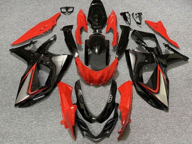 Rojo Brillante & Negro 09-16 Suzuki GSXR 1000 Carenado