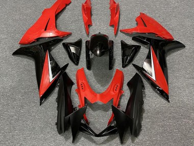 Rojo Brillante & Negro 11-24 Suzuki GSXR 600-750 Carenado