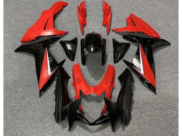 Rojo Brillante & Negro 11-24 Suzuki GSXR 600-750 Carenado Rojo Brillante & Negro 11-24 Suzuki GSXR 600-750 Carenado