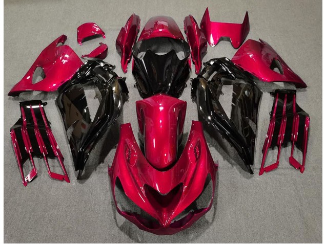 Rojo Brillante & Negro 12-21 Kawasaki ZX14R Carenado Rojo Brillante & Negro 12-21 Kawasaki ZX14R Carenado