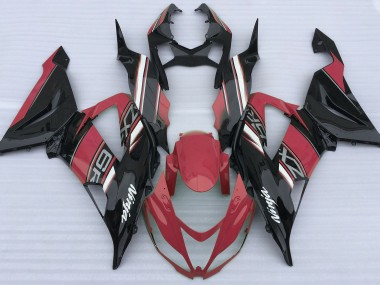 Rojo Brillante & Negro 13-18 Kawasaki ZX6R Carenado