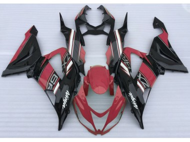 Rojo Brillante & Negro 13-18 Kawasaki ZX6R Carenado
