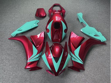 Rojo Brillante & Verde Azulado 12-16 Honda CBR1000RR Carenado