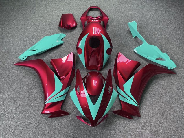 Rojo Brillante & Verde Azulado 12-16 Honda CBR1000RR Carenado Rojo Brillante & Verde Azulado 12-16 Honda CBR1000RR Carenado