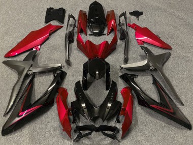 Rojo Brillante & Verde R 08-10 Suzuki GSXR 600-750 Carenado