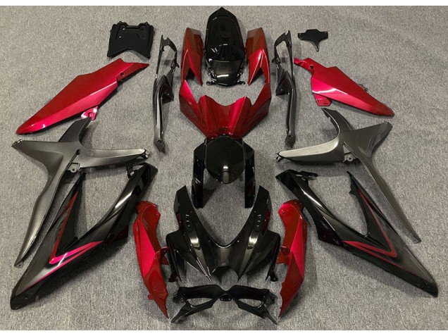 Rojo Brillante & Verde R 08-10 Suzuki GSXR 600-750 Carenado Rojo Brillante & Verde R 08-10 Suzuki GSXR 600-750 Carenado