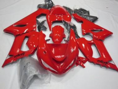 Rojo Brillo 05-06 Kawasaki ZX6R Carenado
