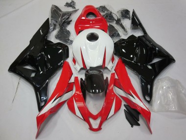 Rojo Brillo Blanco & Negro 09-12 Honda CBR600RR Carenado