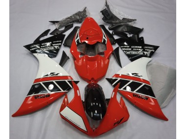 Rojo Brillo Blanco & Negro 12-14 Yamaha R1 Carenado