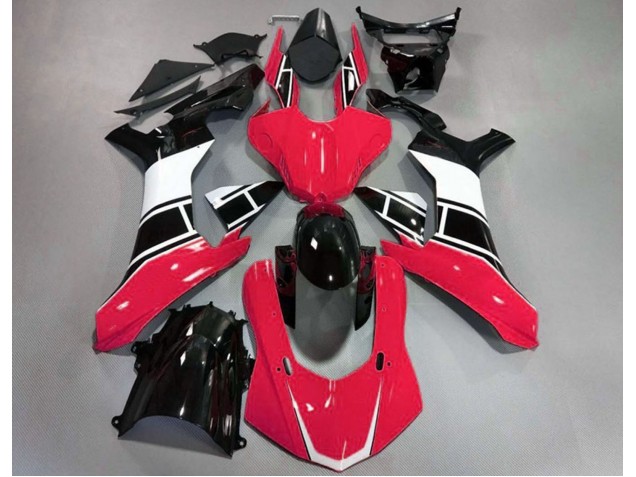 Rojo Brillo Blanco & Negro 15-19 Yamaha R1 Carenado Rojo Brillo Blanco & Negro 15-19 Yamaha R1 Carenado