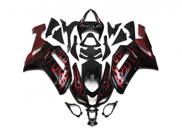 Rojo Brillo Llama 07-08 Kawasaki ZX6R Carenado Rojo Brillo Llama 07-08 Kawasaki ZX6R Carenado