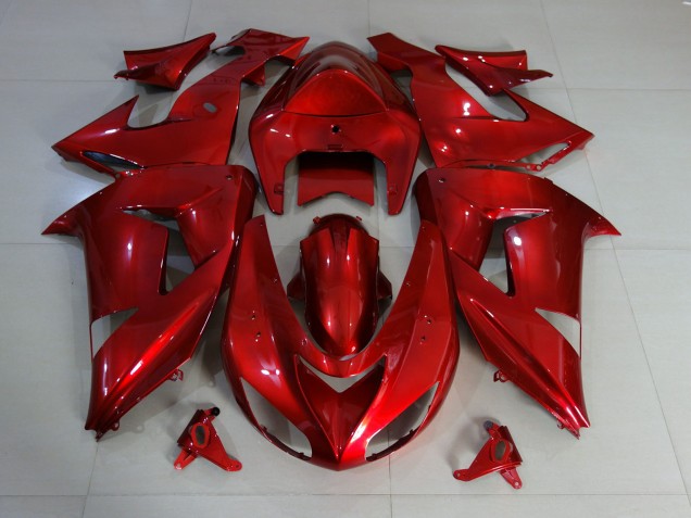 Rojo Brillo Profundo 06-07 Kawasaki ZX10R Carenado Rojo Brillo Profundo 06-07 Kawasaki ZX10R Carenado