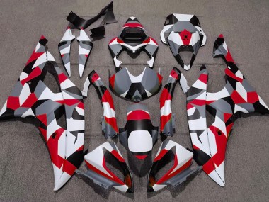 Rojo Camuflaje Llanura 08-16 Yamaha R6 Carenado