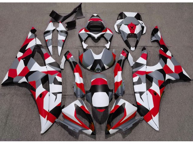 Rojo Camuflaje Llanura 08-16 Yamaha R6 Carenado Rojo Camuflaje Llanura 08-16 Yamaha R6 Carenado