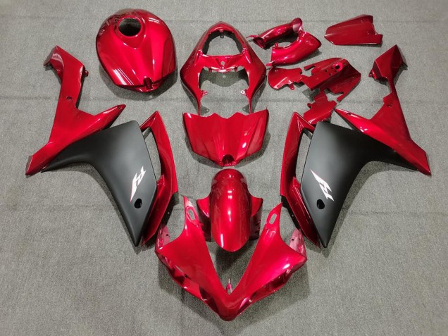 Rojo Caramelo & Negro 07-08 Yamaha R1 Carenado Rojo Caramelo & Negro 07-08 Yamaha R1 Carenado