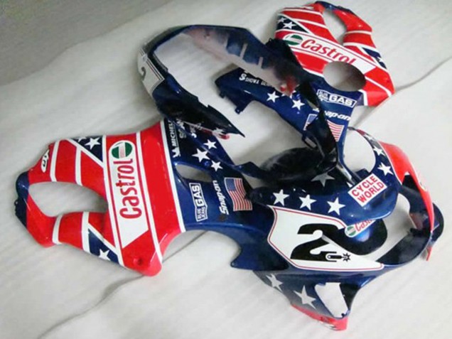 Rojo Castrol 99-00 Honda CBR600 F4 Carenado Rojo Castrol 99-00 Honda CBR600 F4 Carenado