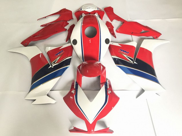 Rojo Con Blanco / Azul 12-16 Honda CBR1000RR Carenado Rojo Con Blanco / Azul 12-16 Honda CBR1000RR Carenado