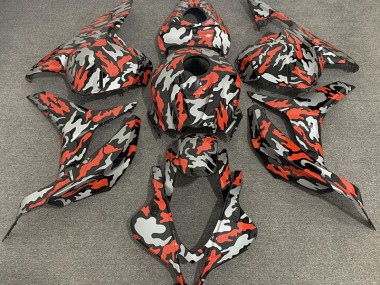 Rojo Gris Camuflaje 09-12 Honda CBR600RR Carenado