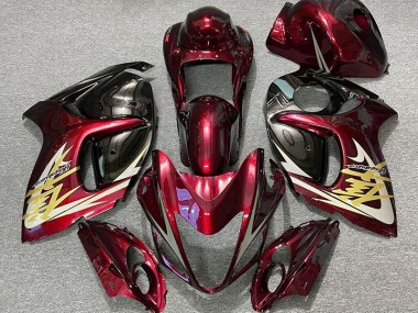 Rojo Intenso & Dorado 08-20 Suzuki GSXR 1300 Carenado