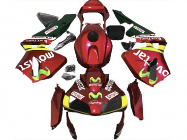 Rojo Intenso Movistar 03-04 Honda CBR600RR Carenado