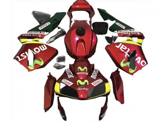 Rojo Intenso Movistar 03-04 Honda CBR600RR Carenado Rojo Intenso Movistar 03-04 Honda CBR600RR Carenado