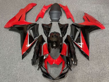 Rojo Intenso & Negro Brillante 11-24 Suzuki GSXR 600-750 Carenado
