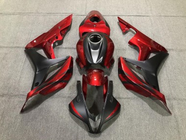 Rojo Intenso & Negro Mate 07-08 Honda CBR600RR Carenado