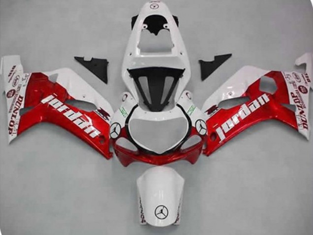 Rojo Jordan 01-03 Suzuki GSXR 600-750 Carenado Rojo Jordan 01-03 Suzuki GSXR 600-750 Carenado
