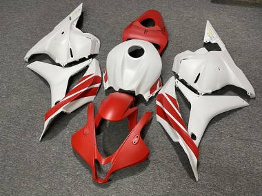Rojo Mate / Blanco 09-12 Honda CBR600RR Carenado