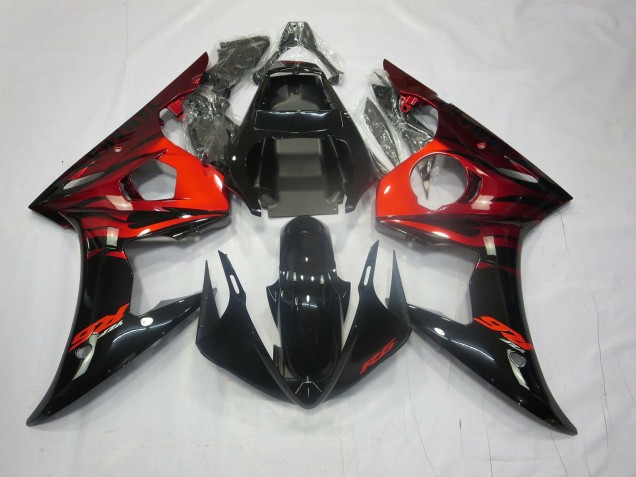 Rojo & Negro 03-04 Yamaha R6 Carenado Rojo & Negro 03-04 Yamaha R6 Carenado