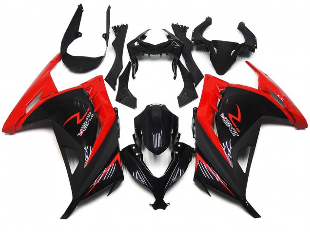 Rojo & Negro Brillante 13-18 Kawasaki Ninja 300 Carenado Rojo & Negro Brillante 13-18 Kawasaki Ninja 300 Carenado