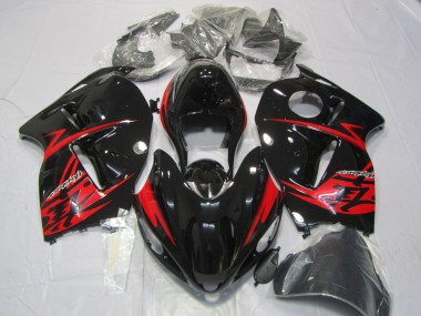 Rojo & Negro Brillante 97-07 Suzuki GSXR 1300 Carenado