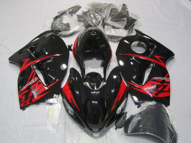 Rojo & Negro Brillante 97-07 Suzuki GSXR 1300 Carenado Rojo & Negro Brillante 97-07 Suzuki GSXR 1300 Carenado