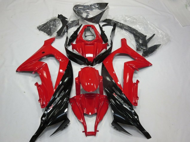 Rojo Negro Brillo 11-15 Kawasaki ZX10R Carenado Rojo Negro Brillo 11-15 Kawasaki ZX10R Carenado