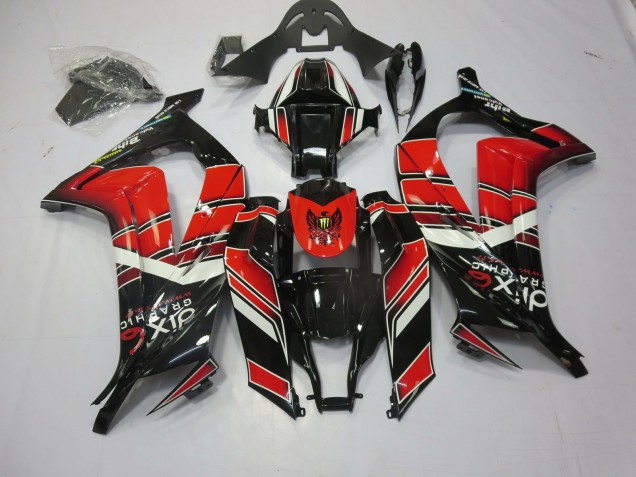 Rojo Negro Especial 11-15 Kawasaki ZX10R Carenado Rojo Negro Especial 11-15 Kawasaki ZX10R Carenado