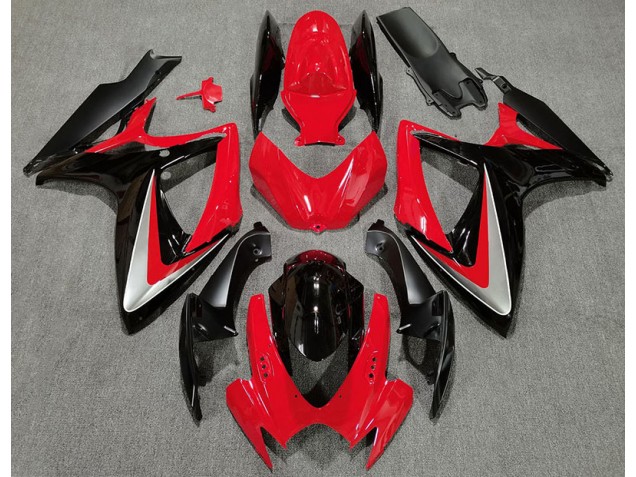 Rojo Negro Estilo OEM 06-07 Suzuki GSXR 600-750 Carenado Rojo Negro Estilo OEM 06-07 Suzuki GSXR 600-750 Carenado