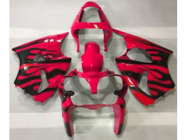 Rojo & Negro Llama 00-02 Kawasaki ZX6R Carenado