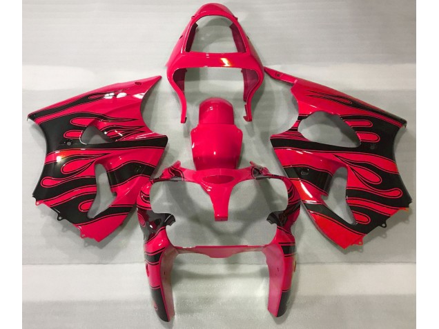 Rojo & Negro Llama 00-02 Kawasaki ZX6R Carenado
